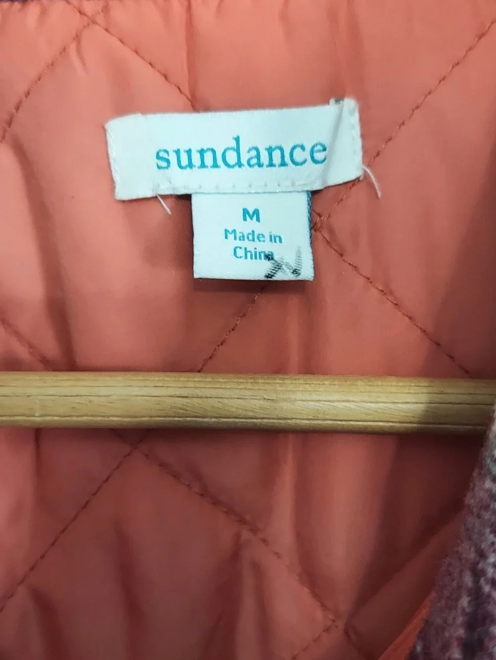 Sundance Wool Blend Quilted Lined Purple Plaid Flannel Shacket Woman M Cabincore